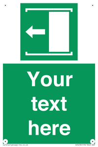 Custom Slide to Open Sign